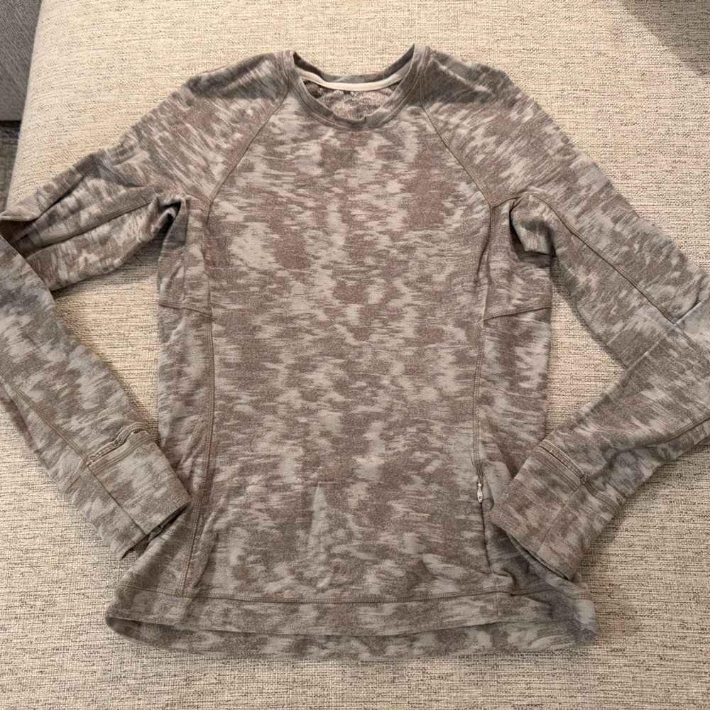 Lululemon It’s Rulu Run Long Sleeve Data Rush Mini Jacquard Size 6